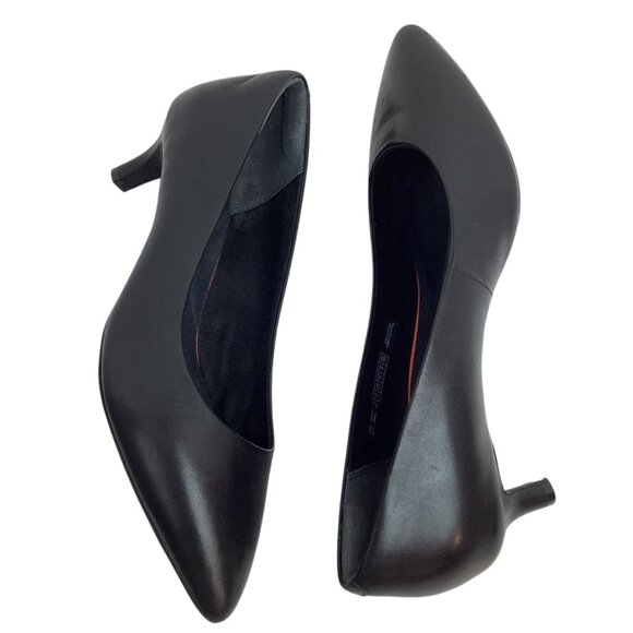 Rockport Total Motion Kalila  Womens 9 Leather Kitten Heel Pumps Black - Picture 5 of 10